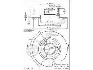 BREMBO 08.3962.10 stabdžių diskas 
 Stabdžių sistema -> Diskinis stabdys -> Stabdžių diskas
424678, 4246A8