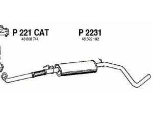 FENNO P2231 vidurinis duslintuvas 
 Išmetimo sistema -> Duslintuvas
46822192