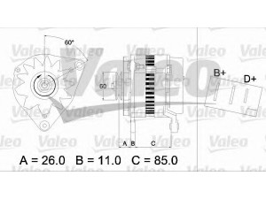 VALEO 436169 kintamosios srovės generatorius
5003897, 5007076, 6072962