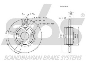 sbs 1815312637 stabdžių diskas 
 Dviratė transporto priemonės -> Stabdžių sistema -> Stabdžių diskai / priedai
45251SEAE00