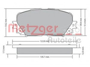 METZGER 1170639 stabdžių trinkelių rinkinys, diskinis stabdys 
 Techninės priežiūros dalys -> Papildomas remontas
04465-52270