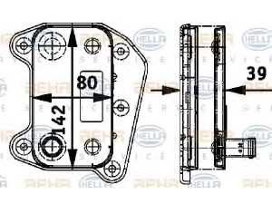 HELLA 8MO 376 726-321 alyvos aušintuvas, variklio alyva 
 Aušinimo sistema -> Radiatorius/alyvos aušintuvas -> Alyvos aušintuvas
5 080 402 AA, 611 188 03 01, 612 188 01 01