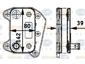 HELLA 8MO 376 726-321 alyvos aušintuvas, variklio alyva 
 Aušinimo sistema -> Radiatorius/alyvos aušintuvas -> Alyvos aušintuvas
5 080 402 AA, 611 188 03 01, 612 188 01 01