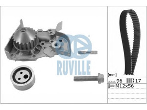 RUVILLE 55622701 vandens siurblio ir paskirstymo diržo komplektas 
 Aušinimo sistema -> Vandens siurblys/tarpiklis -> Vandens siurblys