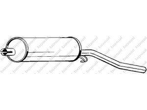 BOSAL 233-289 galinis duslintuvas 
 Išmetimo sistema -> Duslintuvas
533 253 609 B