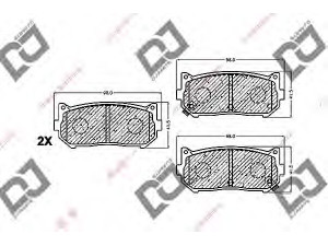 DJ PARTS BP1506 stabdžių trinkelių rinkinys, diskinis stabdys 
 Techninės priežiūros dalys -> Papildomas remontas
0K2FC-262-28Z, 0K2FC2628Z, 0K9A0-262-28Z