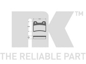 NK 222533 stabdžių trinkelių rinkinys, diskinis stabdys 
 Techninės priežiūros dalys -> Papildomas remontas
0K20H3323Z, 6500959, 91AB2M008BC