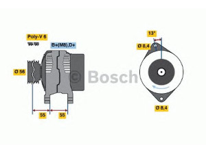 BOSCH 0 123 510 017 kintamosios srovės generatorius 
 Elektros įranga -> Kint. sr. generatorius/dalys -> Kintamosios srovės generatorius