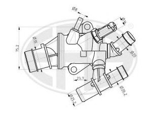 ERA 350017 termostatas, aušinimo skystis 
 Aušinimo sistema -> Termostatas/tarpiklis -> Thermostat
46790294, 60816317, 60816681