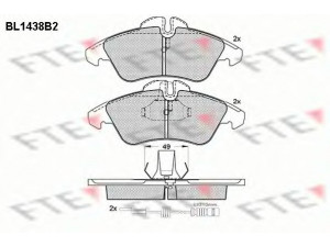 FTE BL1438B2 stabdžių trinkelių rinkinys, diskinis stabdys 
 Techninės priežiūros dalys -> Papildomas remontas
05103794AA, 05135895AA, 002 420 39 20