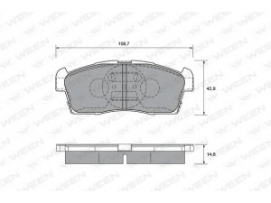 WEEN 151-2172 stabdžių trinkelių rinkinys, diskinis stabdys 
 Techninės priežiūros dalys -> Papildomas remontas
5581076G10, 5581076G10000, 55810M79F10