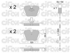 CIFAM 822-560-1K stabdžių trinkelių rinkinys, diskinis stabdys 
 Techninės priežiūros dalys -> Papildomas remontas