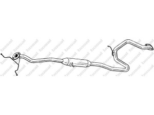 BOSAL 287-169 vidurinis duslintuvas 
 Išmetimo sistema -> Duslintuvas
KK10440600, KK10440600A, KK10440600B