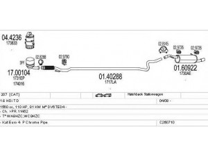 MTS C260710010626 išmetimo sistema
