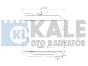 KALE OTO RADYATÖR 114200 radiatorius, variklio aušinimas 
 Aušinimo sistema -> Radiatorius/alyvos aušintuvas -> Radiatorius/dalys
002 501 24 01, 425 500 07 03, 4255000603