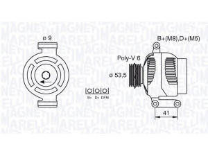 MAGNETI MARELLI 063377495010 kintamosios srovės generatorius 
 Elektros įranga -> Kint. sr. generatorius/dalys -> Kintamosios srovės generatorius
13153237, 13256928, 6204201, 6204273