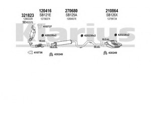 KLARIUS 750190E išmetimo sistema 
 Išmetimo sistema -> Išmetimo sistema, visa