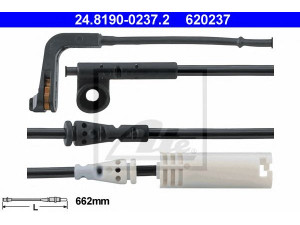 ATE 24.8190-0237.2 įspėjimo kontaktas, stabdžių trinkelių susidėvėjimas