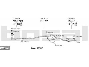 BOSAL 066.432.80 išmetimo sistema 
 Išmetimo sistema -> Išmetimo sistema, visa
