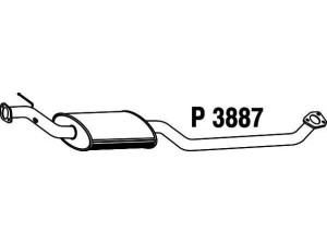 FENNO P3887 vidurinis duslintuvas 
 Išmetimo sistema -> Duslintuvas
MR431407
