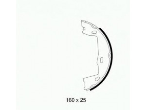 TEXTAR 2610501 stabdžių trinkelių komplektas, stovėjimo stabdis
1605686, 1605764, 1605897, 1605921