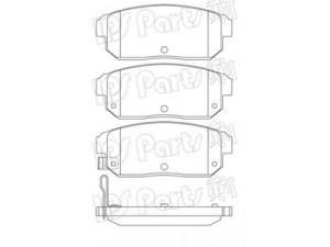 IPS Parts IBR-1801 stabdžių trinkelių rinkinys, diskinis stabdys
55800-80J00, 55800-80J10
