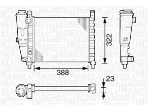 MAGNETI MARELLI 350213129000 radiatorius, variklio aušinimas 
 Aušinimo sistema -> Radiatorius/alyvos aušintuvas -> Radiatorius/dalys
7556137, 7739942, 25310-1H000, 25310-1H010