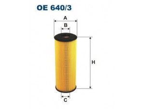 FILTRON OE640/3 alyvos filtras 
 Techninės priežiūros dalys -> Techninės priežiūros intervalai
104 180 07 09, 1041800109, 1041840225