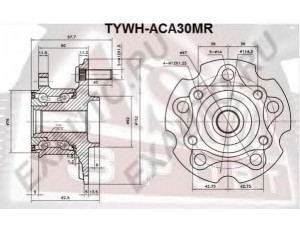 ASVA TYWH-ACA30MR rato stebulė 
 Ašies montavimas/vairavimo mechanizmas/ratai -> Rato stebulė/montavimas -> Rato stebulė
42410-42040