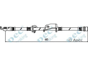 APEC braking HOS4072 stabdžių žarnelė 
 Stabdžių sistema -> Stabdžių žarnelės
90947W2022