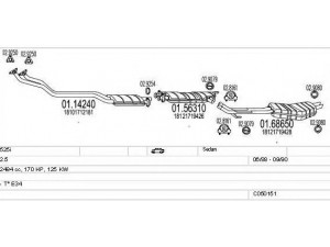 MTS C050151000848 išmetimo sistema 
 Išmetimo sistema -> Išmetimo sistema, visa