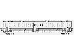 BORG & BECK BBH7499 stabdžių žarnelė 
 Stabdžių sistema -> Stabdžių žarnelės
MR955467