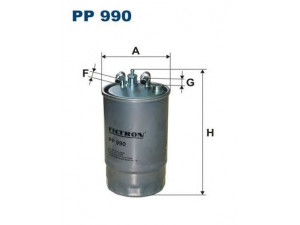 FILTRON PP990 kuro filtras 
 Techninės priežiūros dalys -> Papildomas remontas
813059, 13230386, 93190796