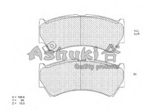 ASHUKI 1080-0208 stabdžių trinkelių rinkinys, diskinis stabdys 
 Techninės priežiūros dalys -> Papildomas remontas
1N153328Z, 41060-0M890, 41060-0M892