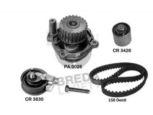 BREDA  LORETT KPA0730A vandens siurblio ir paskirstymo diržo komplektas 
 Diržinė pavara -> Paskirstymo diržas/komplektas -> Paskirstymo diržas/komplektas