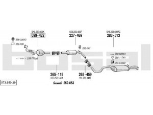 BOSAL 073.950.29 išmetimo sistema 
 Išmetimo sistema -> Išmetimo sistema, visa