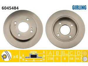 GIRLING 6045484 stabdžių diskas 
 Dviratė transporto priemonės -> Stabdžių sistema -> Stabdžių diskai / priedai
4320642R00, 4320642R01, 4320642R01