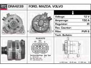 DELCO REMY DRA4239 kintamosios srovės generatorius 
 Elektros įranga -> Kint. sr. generatorius/dalys -> Kintamosios srovės generatorius
1229259, 1477738, 3M5T10300YC, 3M5T10300YD