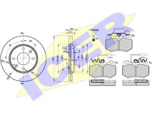 ICER 30553-4694 stabdžių rinkinys, diskiniai stabdžiai 
 Stabdžių sistema -> Diskinis stabdys -> Stabdžių remonto rinkinys