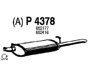 FENNO P4378 galinis duslintuvas 
 Išmetimo sistema -> Duslintuvas
852177, 90128435