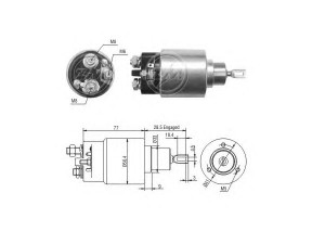 ERA 227671 solenoidinis jungiklis, starteris 
 Elektros įranga -> Starterio sistema -> Solenoidinis jungiklis