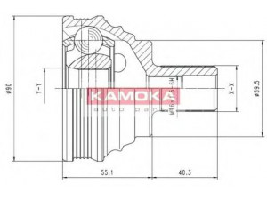 KAMOKA 7338 jungčių komplektas, kardaninis velenas 
 Ratų pavara -> Sujungimai/komplektas
1K0498099C, 1K0407311H, 1K0498099C