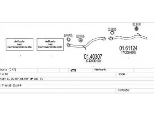 MTS C370250016149 išmetimo sistema 
 Išmetimo sistema -> Išmetimo sistema, visa