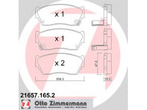 ZIMMERMANN 21657.165.2 stabdžių trinkelių rinkinys, diskinis stabdys 
 Techninės priežiūros dalys -> Papildomas remontas
4106050Y94, 4106062C90, 4106063C90