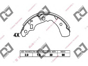 DJ PARTS BS1071 stabdžių trinkelių komplektas 
 Techninės priežiūros dalys -> Papildomas remontas
0449587702000, 0449587715000, 0449597202000