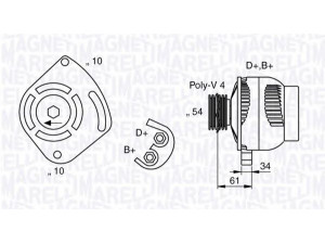 MAGNETI MARELLI 063377030010 kintamosios srovės generatorius 
 Elektros įranga -> Kint. sr. generatorius/dalys -> Kintamosios srovės generatorius
51718502, 51859043