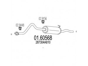 MTS 01.60568 galinis duslintuvas 
 Išmetimo sistema -> Duslintuvas
287304A810