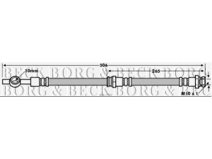 BORG & BECK BBH7794 stabdžių žarnelė 
 Stabdžių sistema -> Stabdžių žarnelės
58812-26350