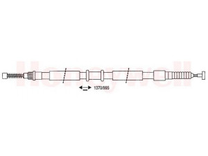 BENDIX 432650B trosas, stovėjimo stabdys 
 Stabdžių sistema -> Valdymo svirtys/trosai
46455422, 46468157, 7773000