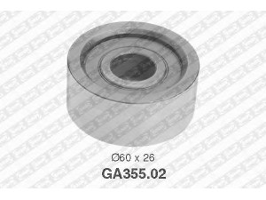 SNR GA355.02 kreipiantysis skriemulys, V formos rumbuotas diržas 
 Diržinė pavara -> V formos rumbuotas diržas/komplektas -> Laisvasis/kreipiamasis skriemulys
4500955, 7701044676, 9161255